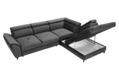 Instilo Narożnik z regulacją zagłówków ciemnoszary MAROLA lewy