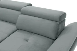 Instilo Narożnik z regulacją zagłówków szary MAROLA prawy