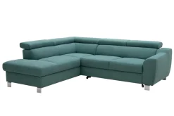 Narożniki|Trend Line Narożnik z regulacją zagłówków turkusowy ASPEN lewy