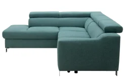 Narożniki|Trend Line Narożnik z regulacją zagłówków turkusowy ASPEN lewy