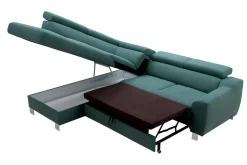 Narożniki|Trend Line Narożnik z regulacją zagłówków turkusowy ASPEN lewy