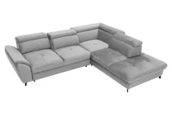 Narożniki|Instilo Narożnik z regulacją zagłówków jasnoszary MAROLA lewy