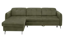 Agio Divani Narożnik z regulacją zagłówków oliwkowy GOJA lewy