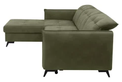 Agio Divani Narożnik z regulacją zagłówków oliwkowy GOJA lewy