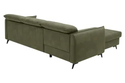 Agio Divani Narożnik z regulacją zagłówków oliwkowy GOJA lewy