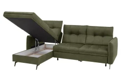 Agio Divani Narożnik z regulacją zagłówków oliwkowy GOJA lewy