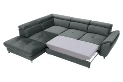 Instilo Narożnik z regulacją zagłówków grafitowy MAROLA prawy