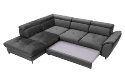 Narożniki|Instilo Narożnik z regulacją zagłówków grafitowy MAROLA prawy