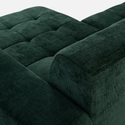 Werdomo Narożnik z regulowanym siedziskiem SAVINON S butelkowa zieleń prawy