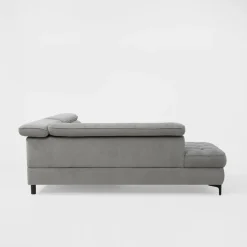 Softi Narożnik z regulowanymi zagłówkami szary NALA prawy