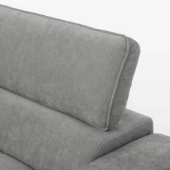 Softi Narożnik z regulowanymi zagłówkami szary NALA prawy