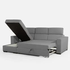 Narożniki|Exline Narożnik z regulowanymi zagłówkami szary MONSON