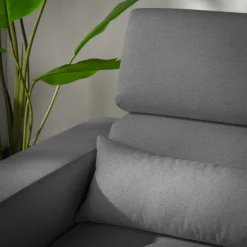 Narożniki|Exline Narożnik z regulowanymi zagłówkami szary MONSON