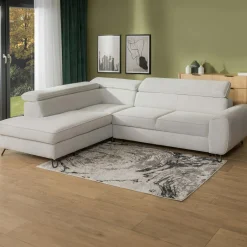 Narożniki|Softi Narożnik z regulowanymi zagłówkami jasnoszary IDYLLA prawy