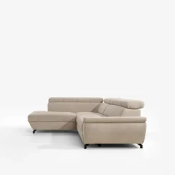 Instilo Narożnik z regulowanymi zagłówkami szary LARA prawy