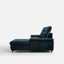 Narożniki|inny Narożnik z regulowanymi zagłówkami granatowy CRYSTAL prawy