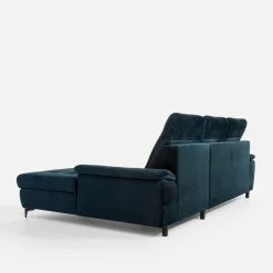 Narożniki|inny Narożnik z regulowanymi zagłówkami granatowy CRYSTAL prawy