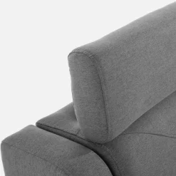 Narożniki| Narożnik z regulowanymi zagłówkami ciemnoszary MARBELLA prawy