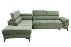 Narożniki|Werdomo Narożnik z regulowanymi zagłówkami zielony MOCCA II lewy