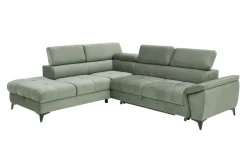 Narożniki|Werdomo Narożnik z regulowanymi zagłówkami zielony MOCCA II lewy