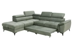 Narożniki|Werdomo Narożnik z regulowanymi zagłówkami zielony MOCCA II lewy