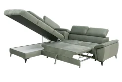 Narożniki|Werdomo Narożnik z regulowanymi zagłówkami zielony MOCCA II lewy