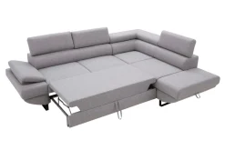 Narożniki|Werdomo Narożnik z regulowanymi zagłówkami szary GIO prawy