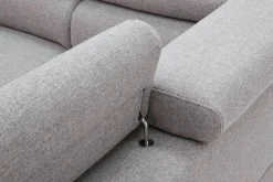 Narożniki|Werdomo Narożnik z regulowanymi zagłówkami szary GIO prawy