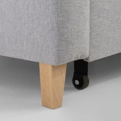 Narożnik z regulowanymi zagłówkami szary MARBELLA lewy