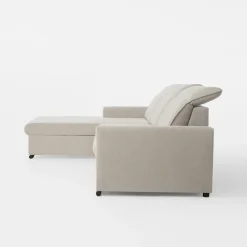 Narożniki| Narożnik z regulowanymi zagłówkami jasnoszary ARYA lewy