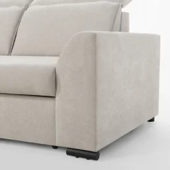 Narożniki| Narożnik z regulowanymi zagłówkami jasnoszary ARYA lewy