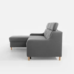 Narożniki| Narożnik z regulowanymi zagłówkami ciemnoszary MARBELLA lewy