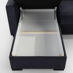 Narożniki| Narożnik z regulowanymi zagłówkami czarny TOSCANO