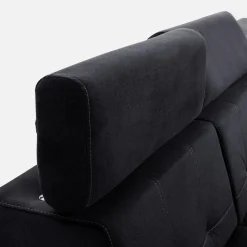 Narożniki| Narożnik z regulowanymi zagłówkami czarny TOSCANO