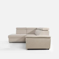 Narożniki|inny Narożnik z regulowanymi zagłówkami beżowy LUTON lewy