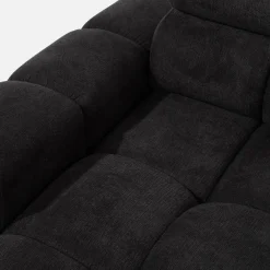 Werdomo Narożnik z regulowanymi zagłówkami ciemnoszary BULL S lewy