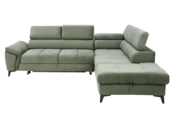 Narożniki|Werdomo Narożnik z regulowanymi zagłówkami zielony MOCCA II prawy