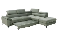 Narożniki|Werdomo Narożnik z regulowanymi zagłówkami zielony MOCCA II prawy