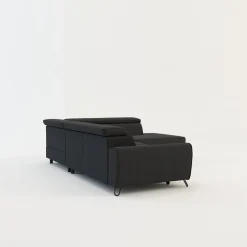 Softi Narożnik z regulowanymi zagłówkami ciemnoszary IDYLLA lewy