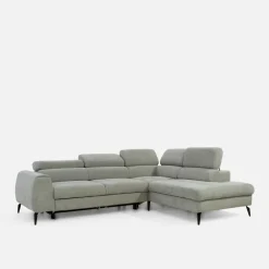 Narożniki|New Form Narożnik z regulowanymi zagłówkami jasnoszary JAZZY L prawy