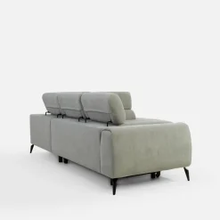 Narożniki|New Form Narożnik z regulowanymi zagłówkami jasnoszary JAZZY L prawy