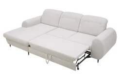 INFINI Narożnik z regulowanymi zagłówkami ecru ALVOR lewy