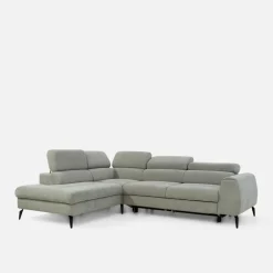 New Form Narożnik z regulowanymi zagłówkami jasnoszary JAZZY L lewy