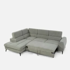 New Form Narożnik z regulowanymi zagłówkami jasnoszary JAZZY L lewy