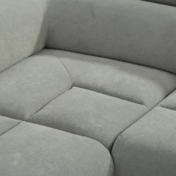 New Form Narożnik z regulowanymi zagłówkami jasnoszary JAZZY L lewy