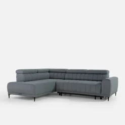 Narożniki|Werdomo Narożnik z regulowanymi zagłówkami szary CALDO II lewy