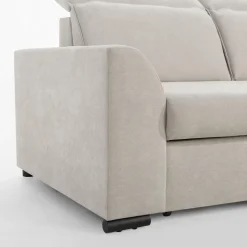 Narożnik z regulowanymi zagłówkami jasnoszary ARYA prawy