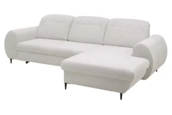 INFINI Narożnik z regulowanymi zagłówkami ecru ALVOR prawy