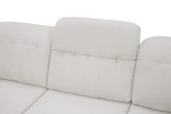 INFINI Narożnik z regulowanymi zagłówkami ecru ALVOR prawy