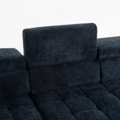 FN Design Narożnik z regulowanymi zagłówkami granatowy CHOCO lewy